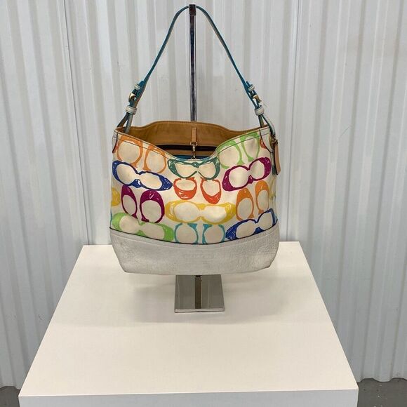 Coach Y2K scribble signature hobo bag